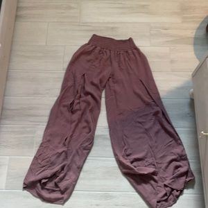 flowy pants with slits